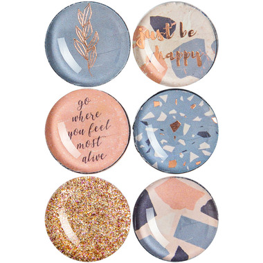 I AM CREATIVE Magnet Happy Let`s Organize 4035.54 Glas, 2.5x1cm 6 Stück