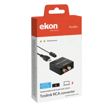 Convertisseur audio Toslink vers RCA vers jack | Ekon