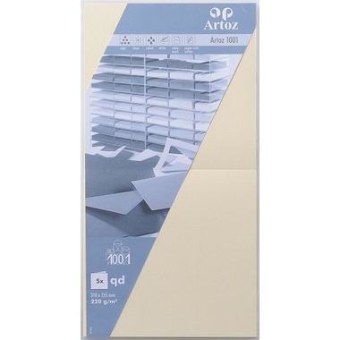 ARTOZ Cartoline 1001 310x155mm 107452262 220g, camoscio 5 fogli