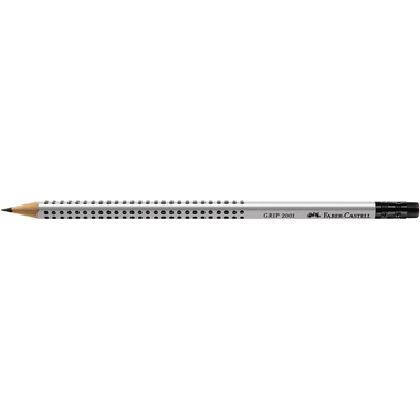FABER-CASTELL Bleistift GRIP 2001 HB 117200 mit Radierer