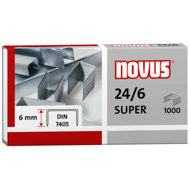 NOVUS Heftklammern 24/6 mm 24/6 040-0026 1000 Stück