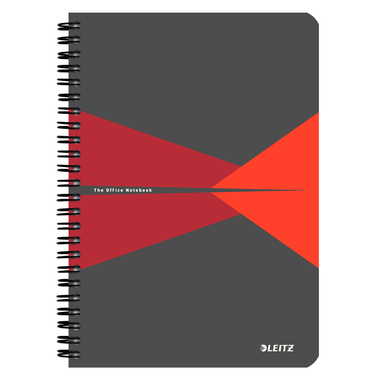 LEITZ Collegeblock Office PP A5 44980025 rosso quadrillato