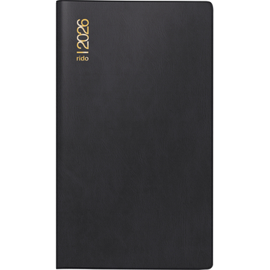 RIDOIDE Miniplaner d15 2026 7045472906.26 1M/2P nero TE 8.7x15.3cm