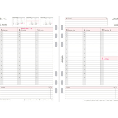 CHRONOPLAN Jahres-Set Wochenplan 2026 50296Z.26 1W/2S A5