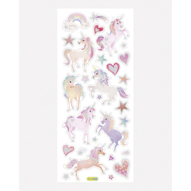 FOLIA Glitzer-Sticker 1414 Exotic 5 Blatt/128 Stück