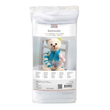 GLOREX Ouate de bricolage 1kg 6252405 Blanc