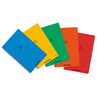AURORA Taccuino a spirale 12,5x19,5cm 1960KQ5 assortito,a scacchi 5mm 120 p.