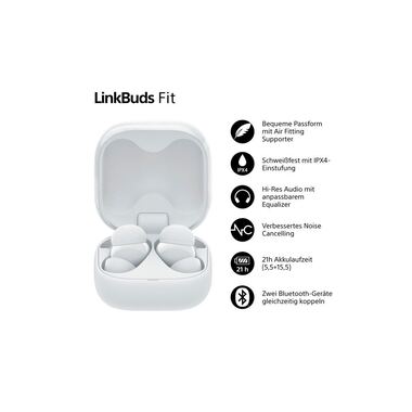 Sony Wireless In-Ear-Kopfhörer LinkBuds Fit Weiss