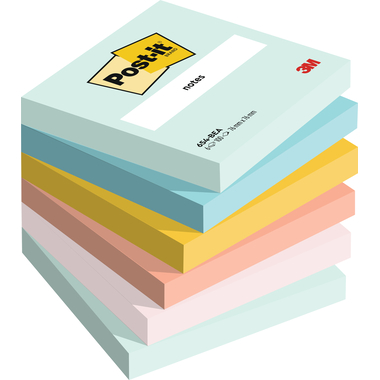 POST-IT Beachside 76x76mm 654-6-BEA 5-colori ass. 6x100 fogli