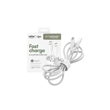 emPower by PanzerGlass USB 2.0-Kabel Racing 240 W Silber Weiss USB-C - USB-C 1.2 m