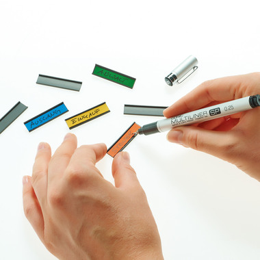 MAGNETOPLAN Ferrocard Etiquettes 60x22mm 1287044 orange 75 pièces