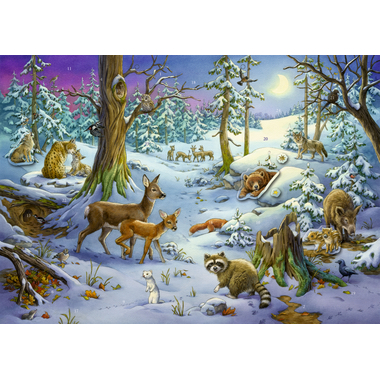 COPPENRATH Stickers calendrier de l'aven 95253 Animaux dans la forêt d'hiver