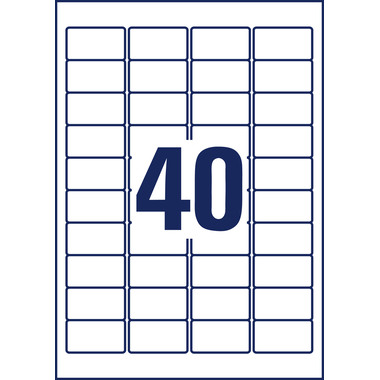 AVERY ZWECKFORM Etiketten 45,7×25,4mm L6145-20 non perm. 800 Stück