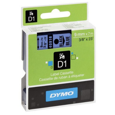 DYMO Schriftband D1 schwarz/blau S0720710 9mm/7m