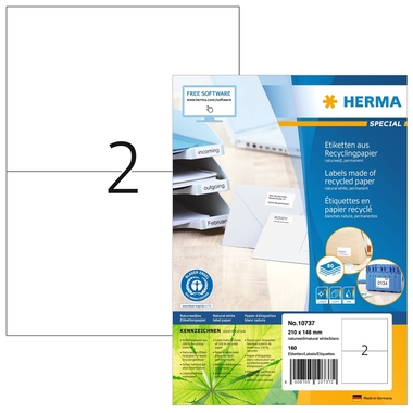 HERMA Etiketten 210x148mm 10737 recycling 160 Stück
