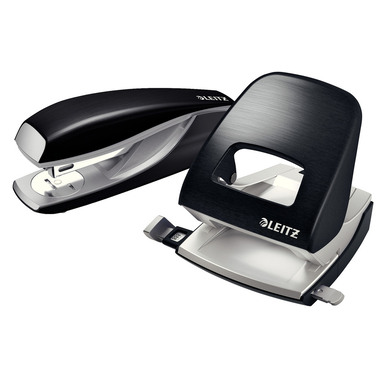 LEITZ Bürolocher NewNeXXt Metall 50060094 satin schwarz 30 Blatt