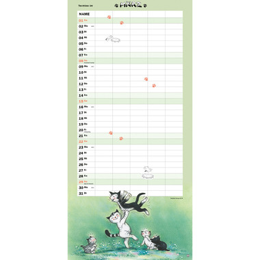 HEYE Familienpl. Kater Jacob 2026 1598+26 1M/1S DE 5 Spalten 21x45cm