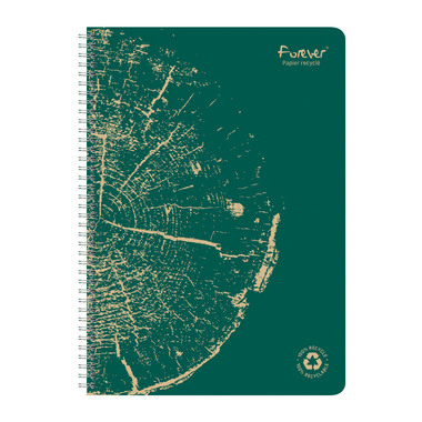 CLAIREFONTAINE Spiralheft Forever A4 68402C ass., kariert, 4mm 60 Blatt