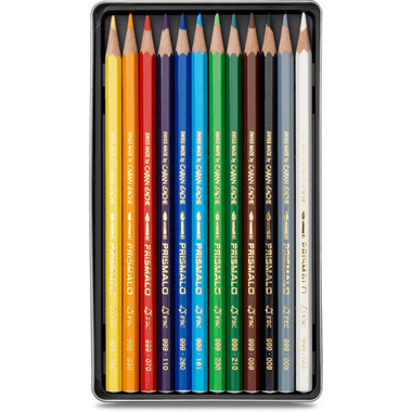 CARAN D'ACHE Farbstifte Prismalo 3mm 999.312 ass. in Metallsch. 12 Stück
