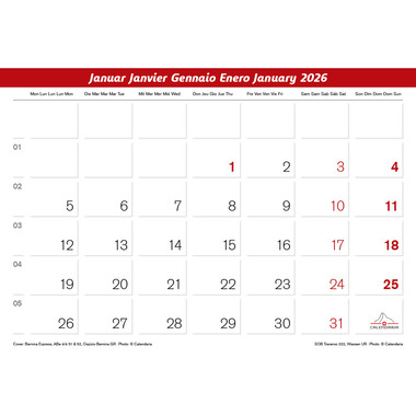 CALENDARIA Bildkalender 2026 9783036205199 Eisenbahnen ML 31.5x23cm