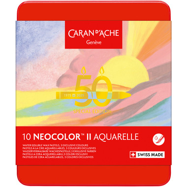 CARAN D'ACHE Wachsmalkreide Neocolor II 7500.918 50 Jahre pastell 10 Stück