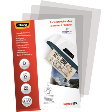 FELLOWES Laminiertasche A3 5396501 glanz, 125my 25 Stk
