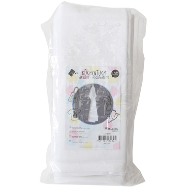 I AM CREATIVE Küchentuch 50x85cm 1212.85 weiss, Baumwolle 5 Stück