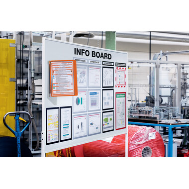 DURABLE Vario Magnet Wall, 5 Sherpa A4 591409 Set, arancione