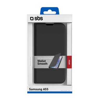 Book-style case with card holder pockets for Samsung Galaxy A55