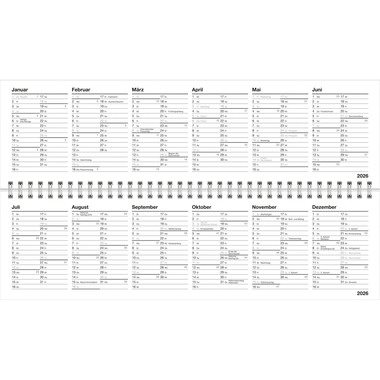 HEYE Cal. de bureau Butschkow 2026 1350+26 1S/1P AL 32.5x9.3cm