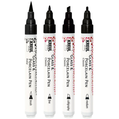 KREUL Porzellanmarker 16480 Handlettering, 4er Set