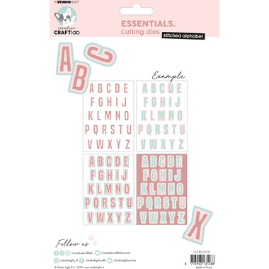 STUDIO LIGHT Modello punzona. 15.7x22x0.1cm CD157 alfabeto 52 pz.
