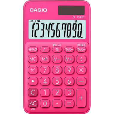 CASIO Calculatrice SL-310UC-RD 10 chiffres rouge