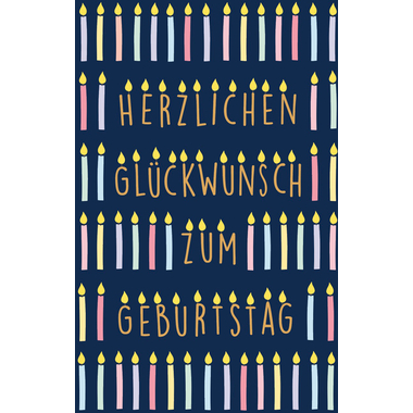 ABC Carte d'anniversaire B6 51157 Bougies colorées