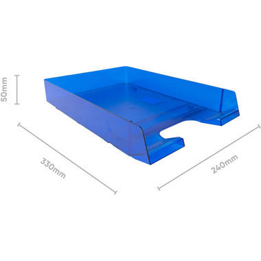 BIELLA Briefkorb Parat-Plast A4/C4 30540105U blau transparent