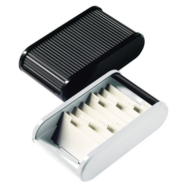 HELIT Box biglietto da visita H6218095 nero 67x136x240mm