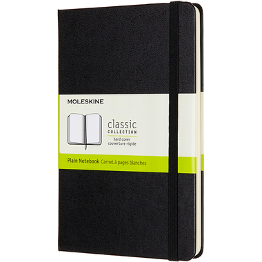 MOLESKINE Notizbuch Medium 18,2x11,8cm 626604 blanko, schwarz, 208 Seiten
