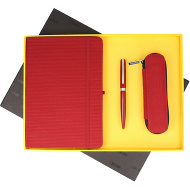 ONLINE Set Notizbuch + Stift + Etui 16920 Indian Summer Red