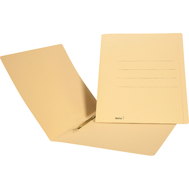 BIELLA Einlagemappe m. Heftzunge A4 25040320U gelb 240g/m2 50 Stück