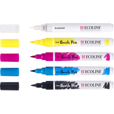 TALENS Ecoline Brush Pen Set 11509920 primaire 5 pcs.