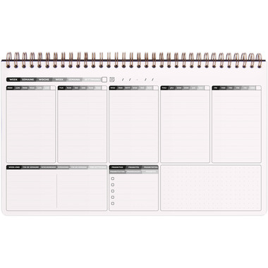 BIELLA Agenda AgeBag senza data 78349C Weekly 60 fogli tab. 29.7x17cm