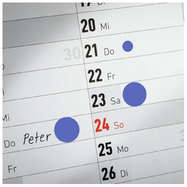 AVERY ZWECKFORM Markierungspunkte 8mm 3591 Blau, ablösbar 4 Blatt