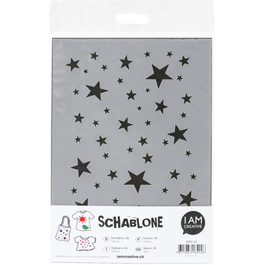 I AM CREATIVE Schablone Sterne A5 2000.32