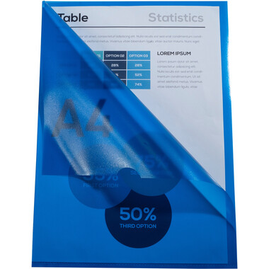 EXACOMPTA Sichtmappe genarbt A4 58522E blau 100 Stück