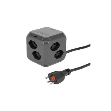 STEFFEN Cubo multipresa CUBE 8x T13 + 1x USB-C PD 18 W, Antracite