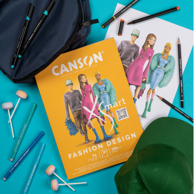 CANSON Zeichenblock Fashion Design A4 32250P000 blanko, 180g 30 Blatt