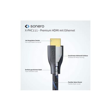 sonero Kabel Ultra High Speed HDMI 2.1 8K HDMI - HDMI, 2 m