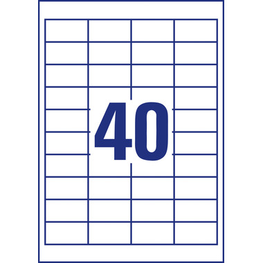 AVERY ZWECKFORM Etiquettes (1000 pcs.) A4 4780 blanc 1200 pcs./25 + 5 flls.