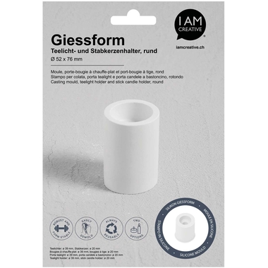 I AM CREATIVE Silikon Giessform 1704.09 Kerzenhalter