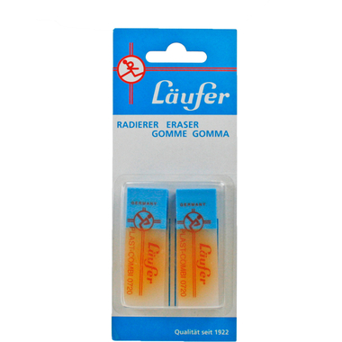LÄUFER Radierer Plast Combi 69849 2 Stück 65x21x12mm